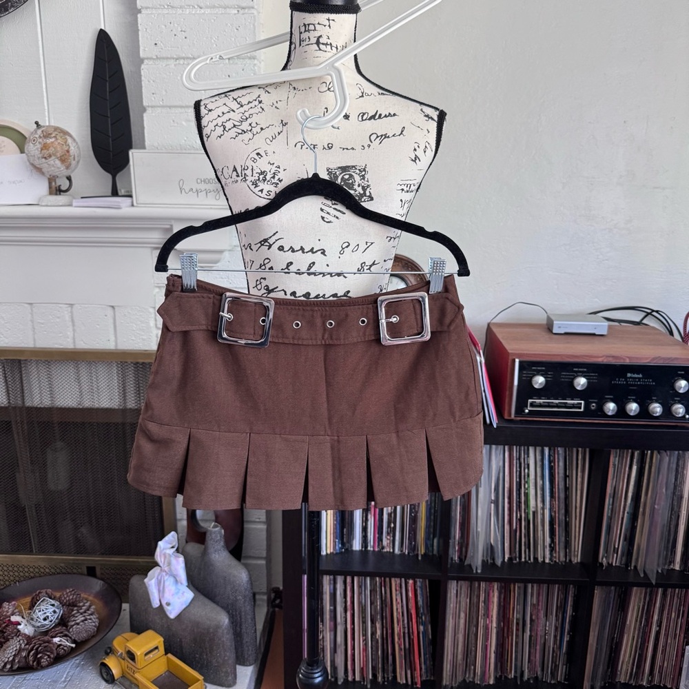 PrettyLittleThing Chocolate Brown Skirt